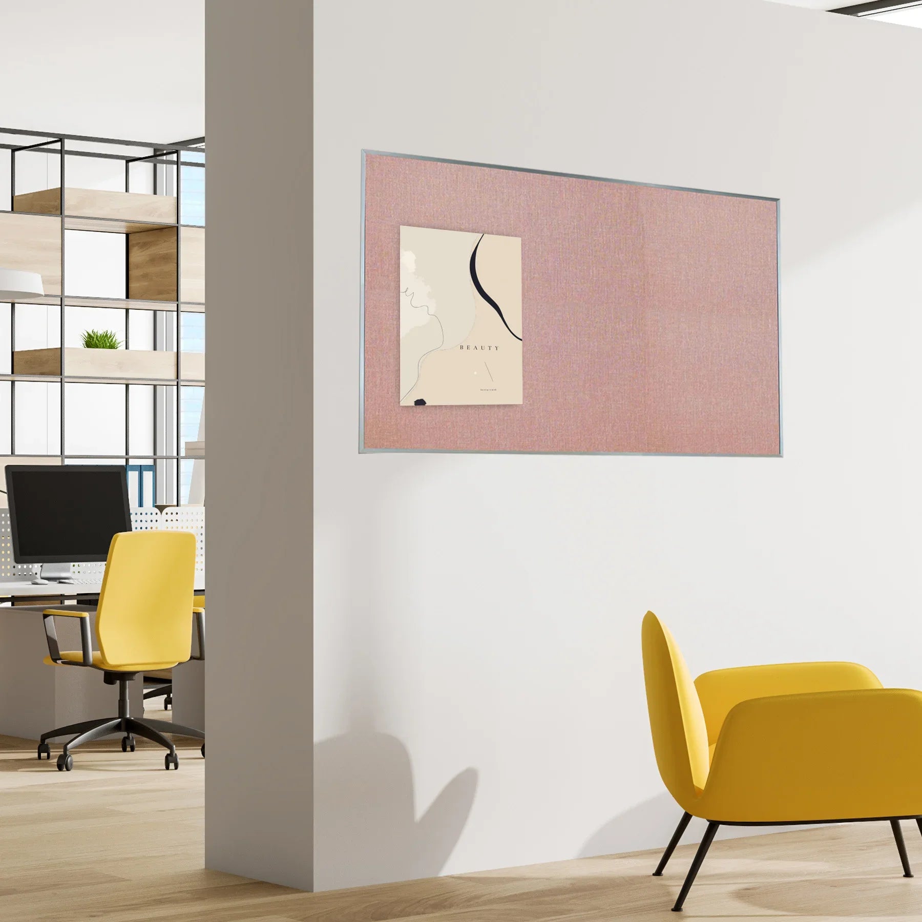 DF1218 - Aluminum Frame Designer Fabric Bulletin Boards 9 Sizes by Aarco