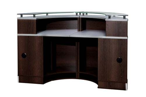 RCN3132C - Cosmo Collection Glass Top Round Reception Desk by Office Source