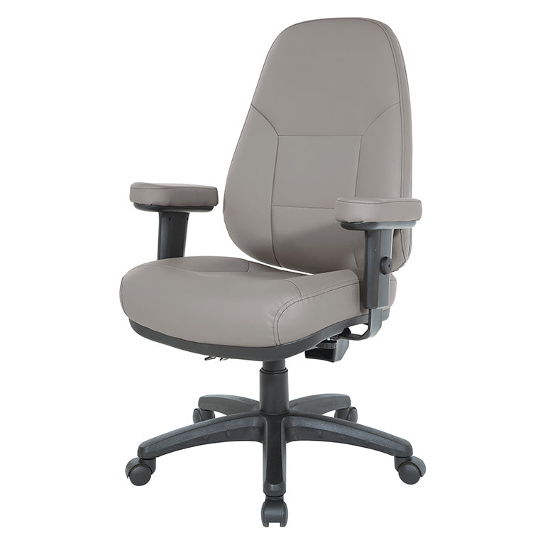 Office Star Professional Dual Function Ergonomic High Back Leather Chair EC4300-EC3