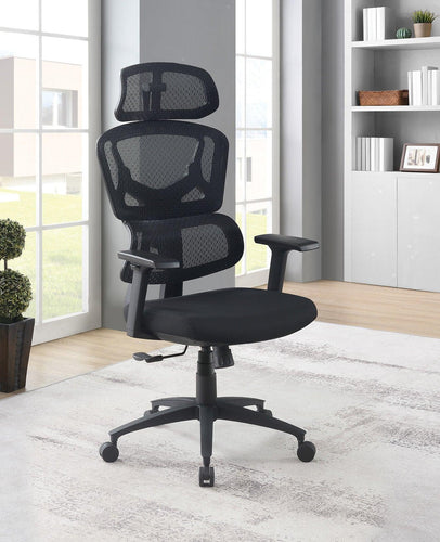 EM98958HR - Mesh Back Fabric Seat w/Headrest Manager's Chair by Office Star