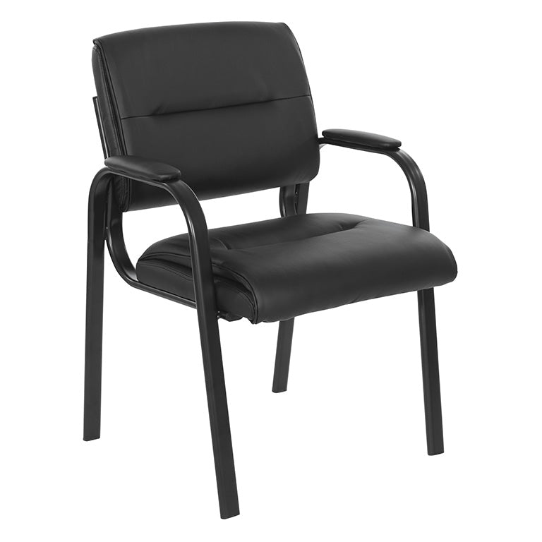 FL10274 - Padded Seat & Back Visitor’s Chair w/ Black Frame by OSP