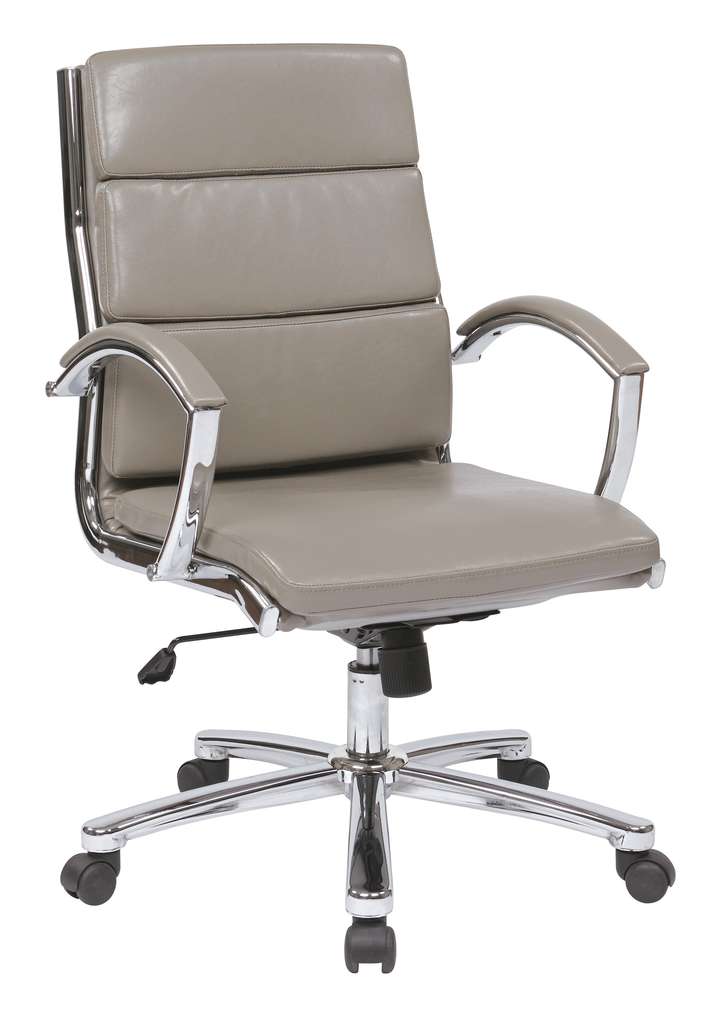 FL5388C - Mid-Back Executive Faux Leather Chair, Padded Arms by Office Star