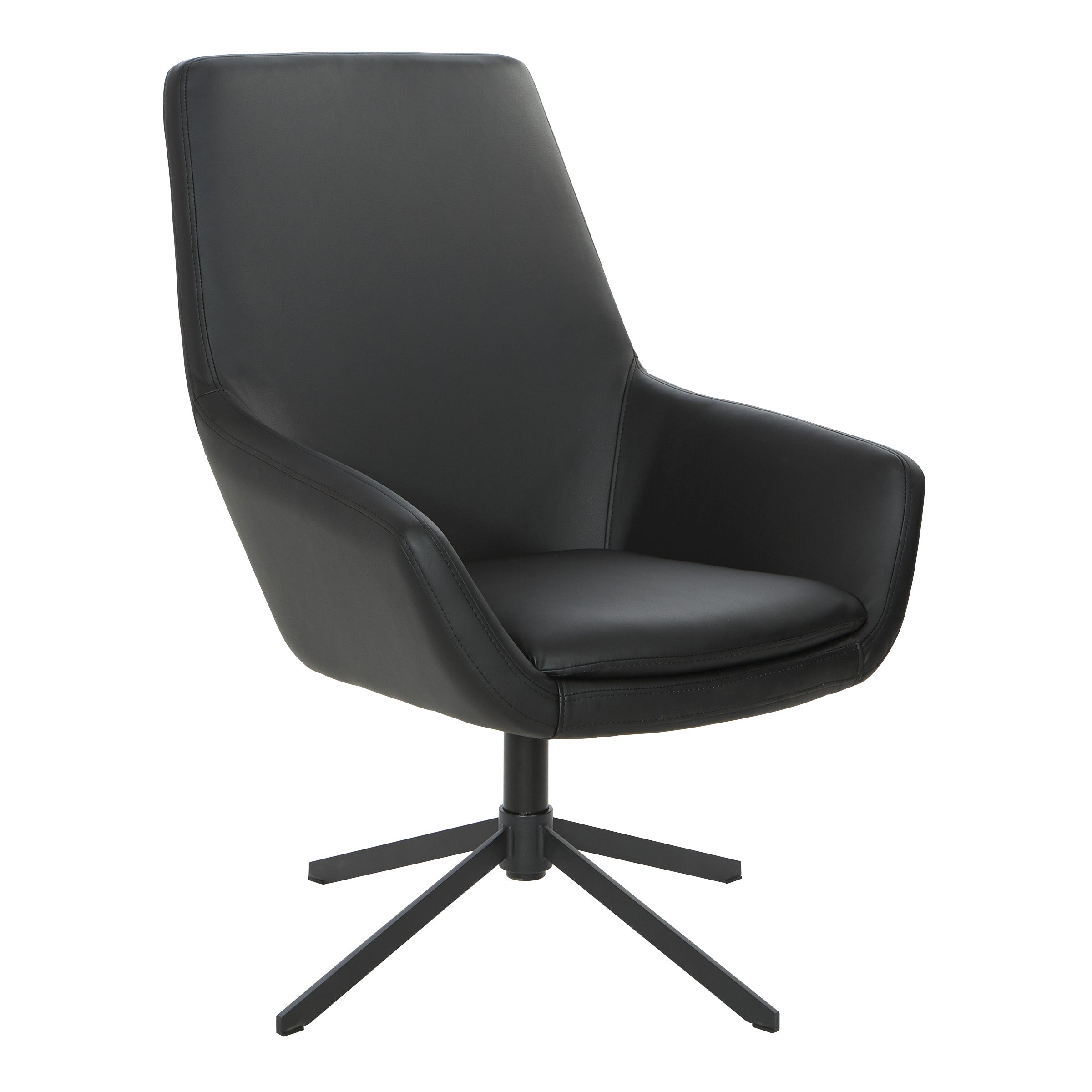 FL80228B - Modern Scoop Design Lounge Chair with Black Finish Base by OSP