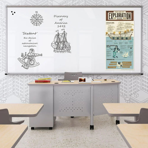 14800 - Framed Magnetic Glass Board – by Mooreco