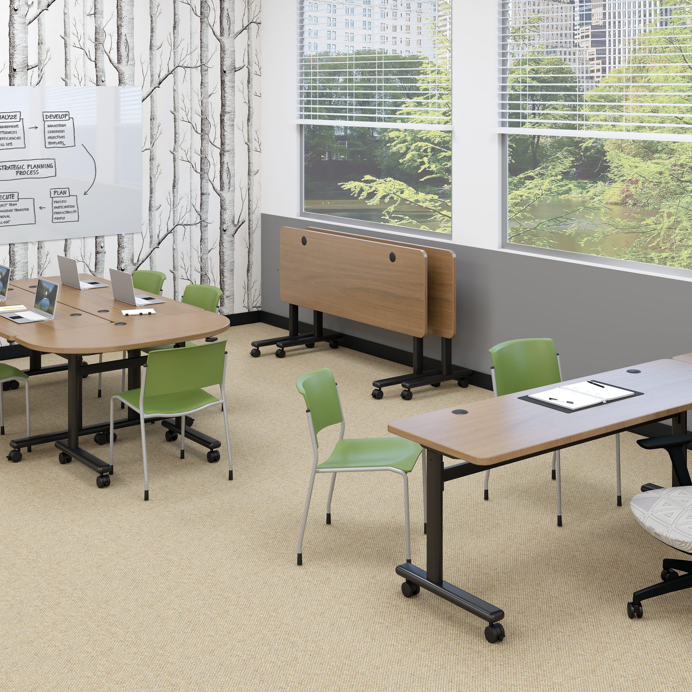 90316 - Mooreco Height Adjustable Rectangular Flipper Table