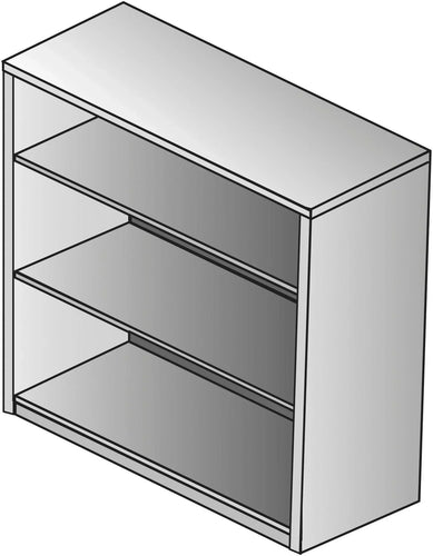 KEN-55 - Kenwood 3 Shelf Open Bookcase/Hutch by Office Star