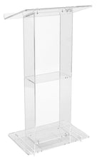 Load image into Gallery viewer, 401S - Clear Acrylic Lectern with Shelf by OSC

