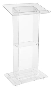 401S - Clear Acrylic Lectern with Shelf by OSC
