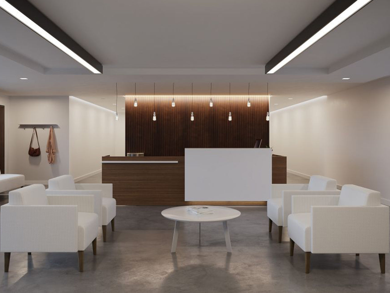 Reception Desk With Privacy Panels