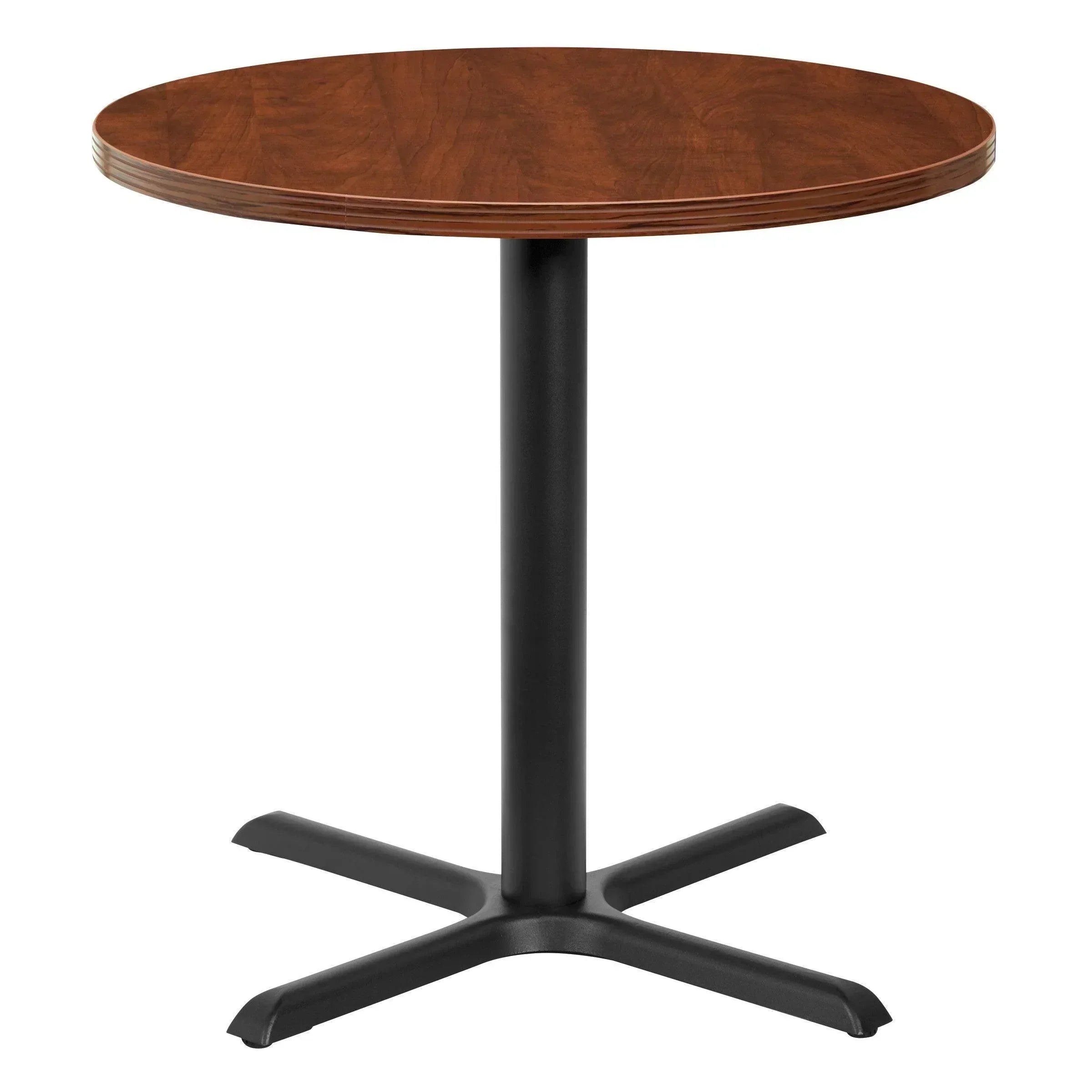 Roundtable Conference Napa Round Conference Table w/ Black Metal Base | Office Furniture Tables