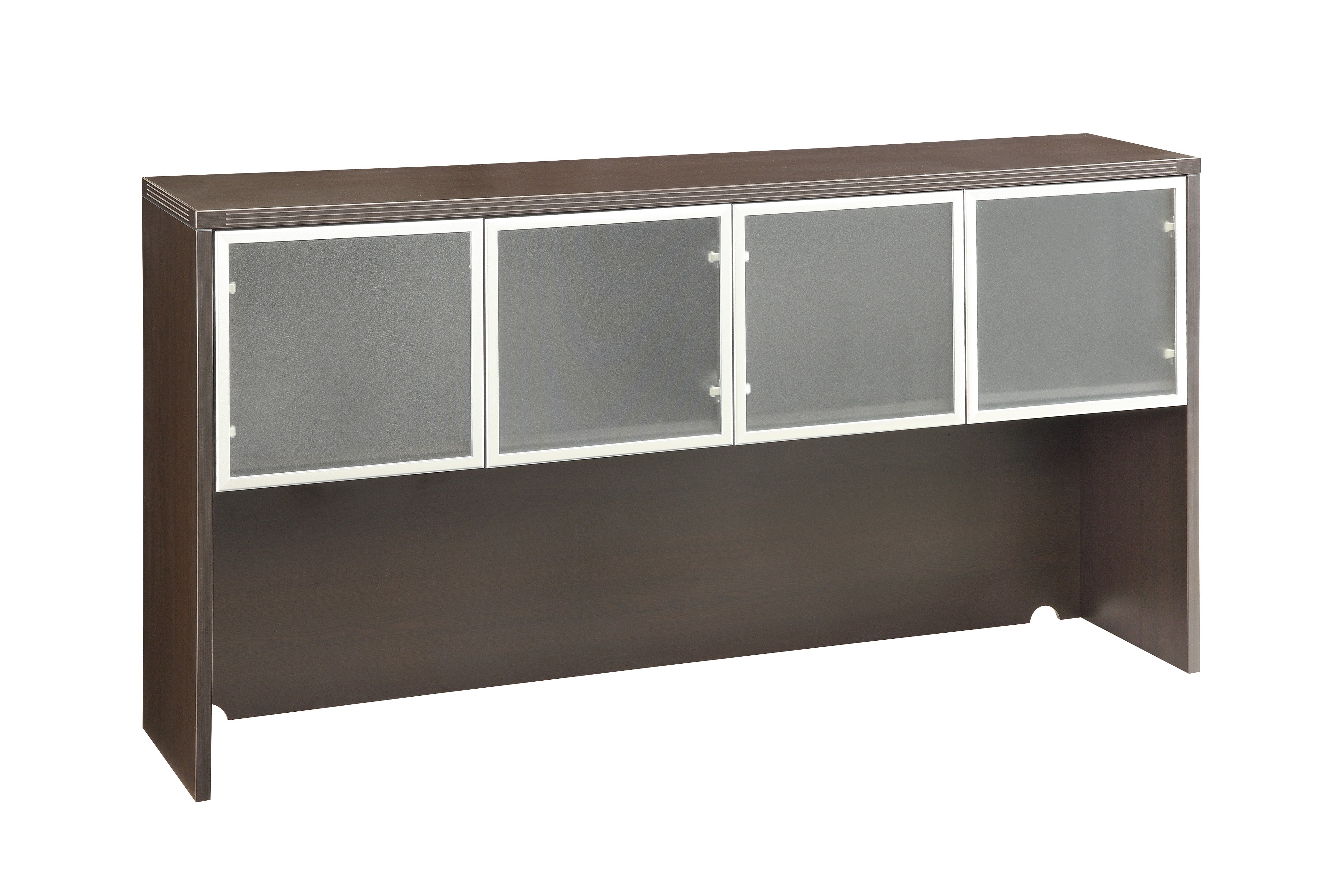 NAP42 - Napa Series Hutch with Glass Doors/Aluminum Trim by OSP