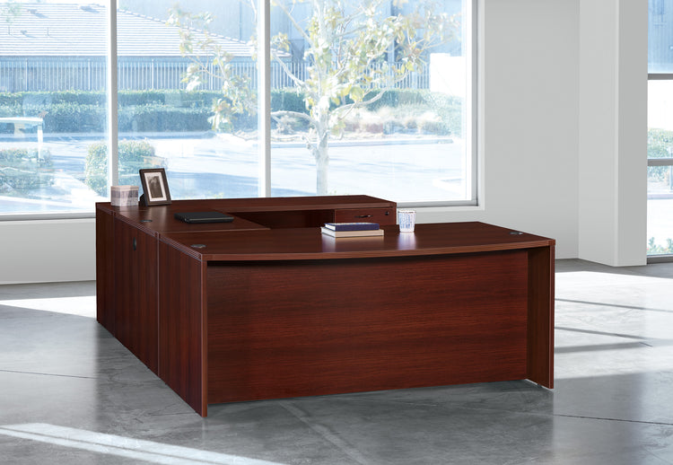 OSP Napa Executive U shaped office desk in Cherry