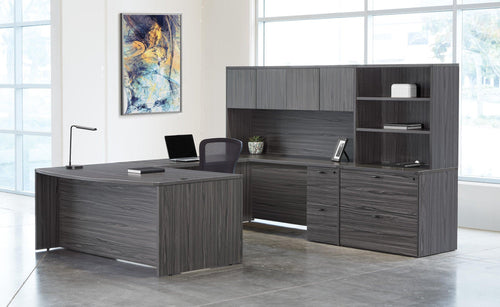 NAPTYP13 - Napa U Shaped Desk w/Hutch & Lateral File/Bookcase Combo by OSP