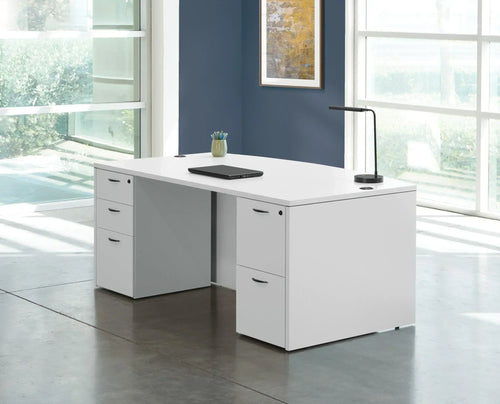NAPTYP1 - Napa Double Pedestal Desk, Bow Front  by OSP
