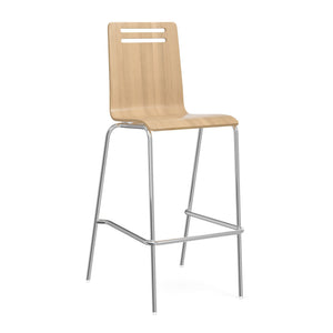 OSST7005 - OfficeSource Rowan Square Bentwood Bar Height Café Stool