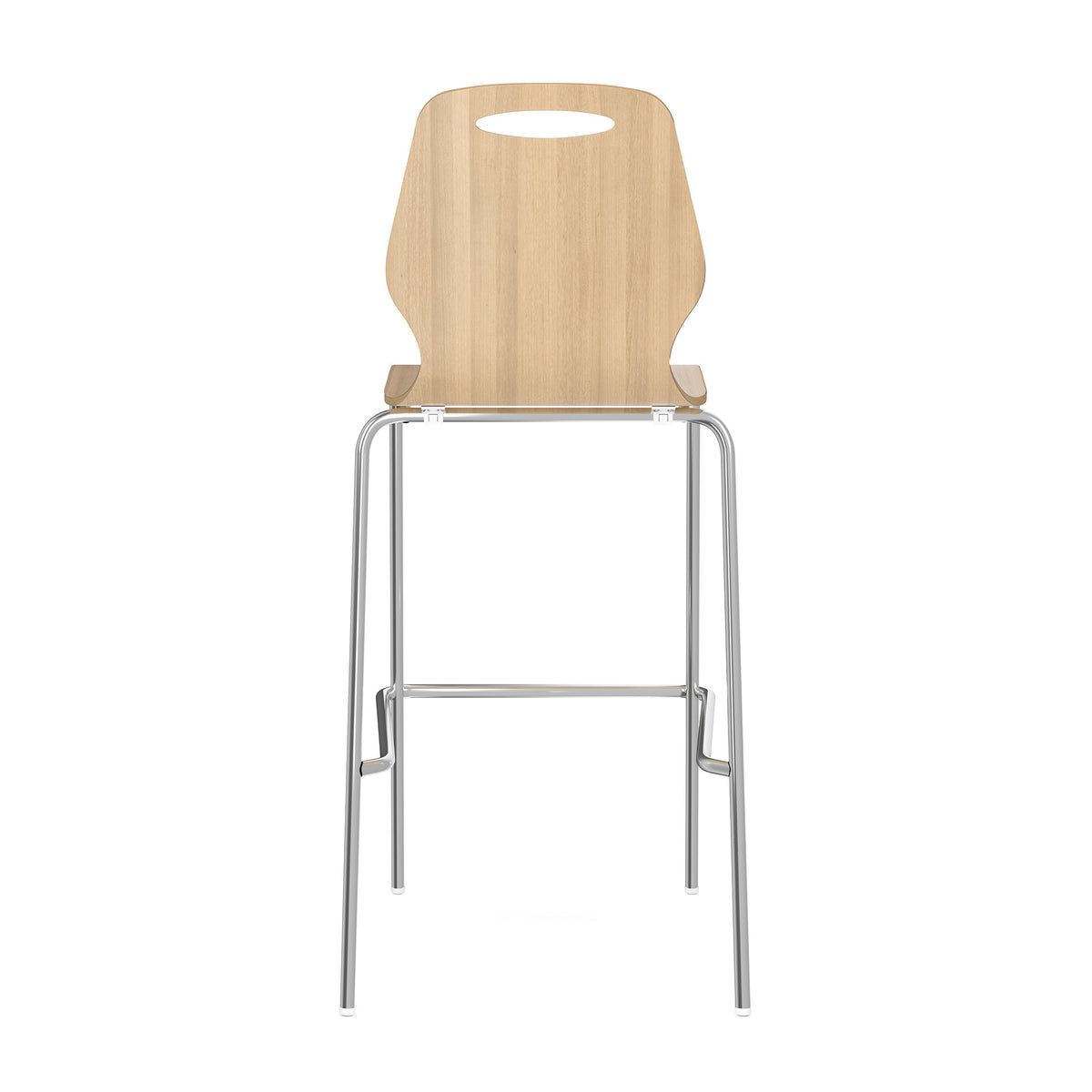 OSST7004 - OfficeSource Shay Hourglass Bentwood Bar Height Café Stool - Set of 2