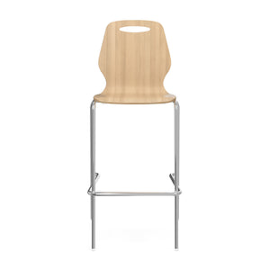 OSST7004 - OfficeSource Shay Hourglass Bentwood Bar Height Café Stool - Set of 2