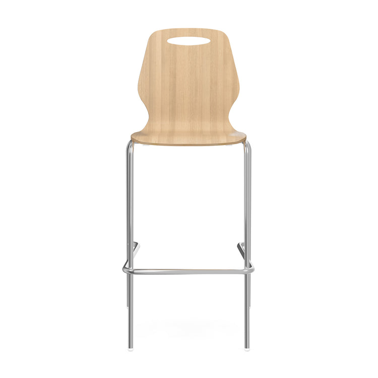 OSST7004 - OfficeSource Shay Hourglass Bentwood Bar Height Café Stool - Set of 2