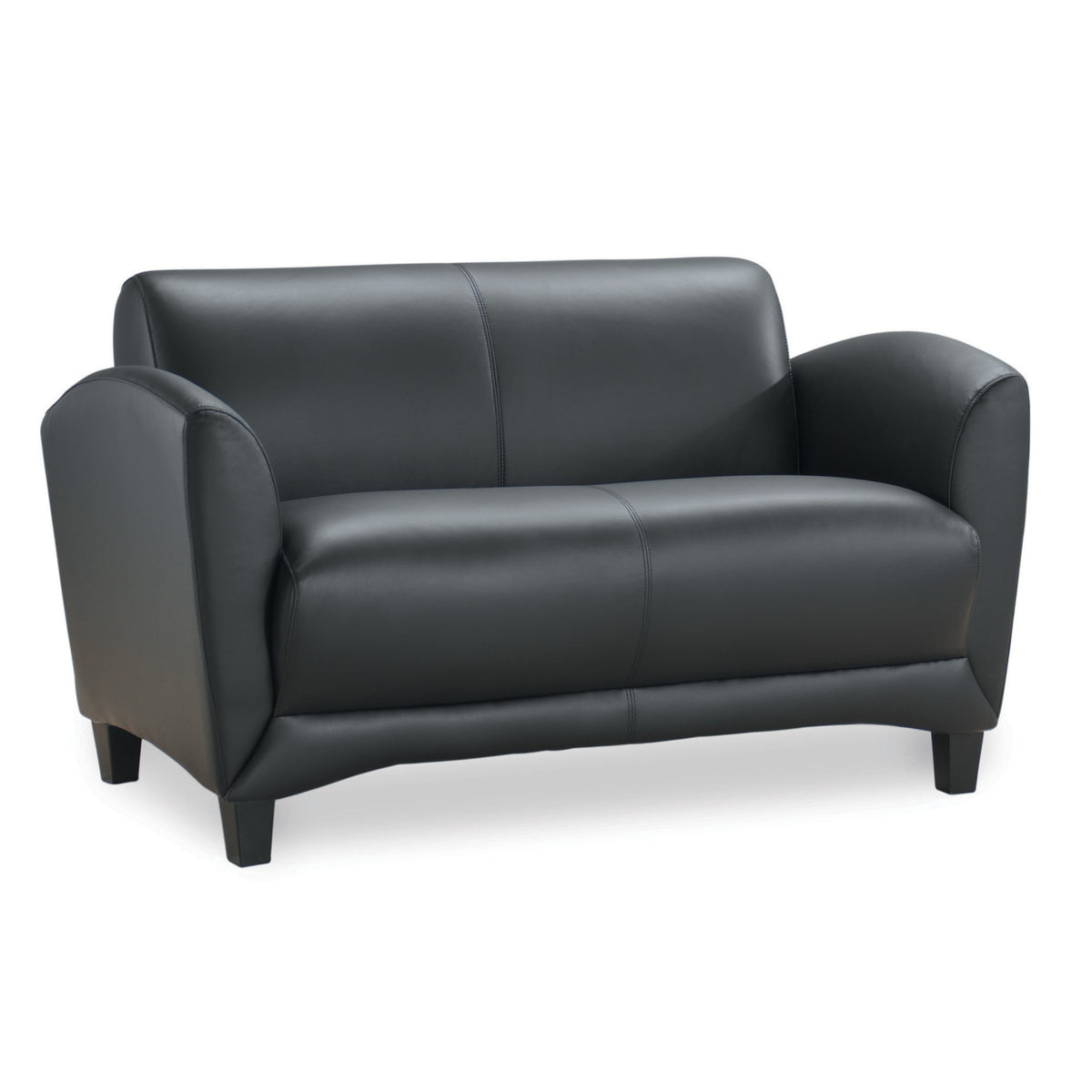 OSRL3022L - Manhattan Leather Loveseat with Wood Legs by Office Source