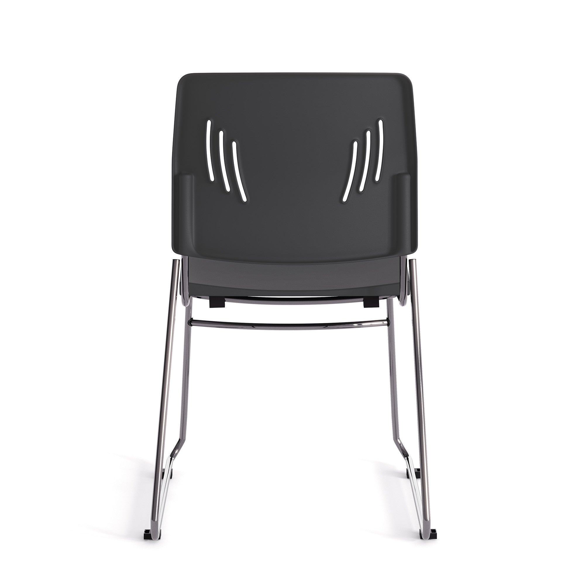 OSSN6015 - OfficeSource Stacked Armless Stackable Side Chair w/ Chrome Frame