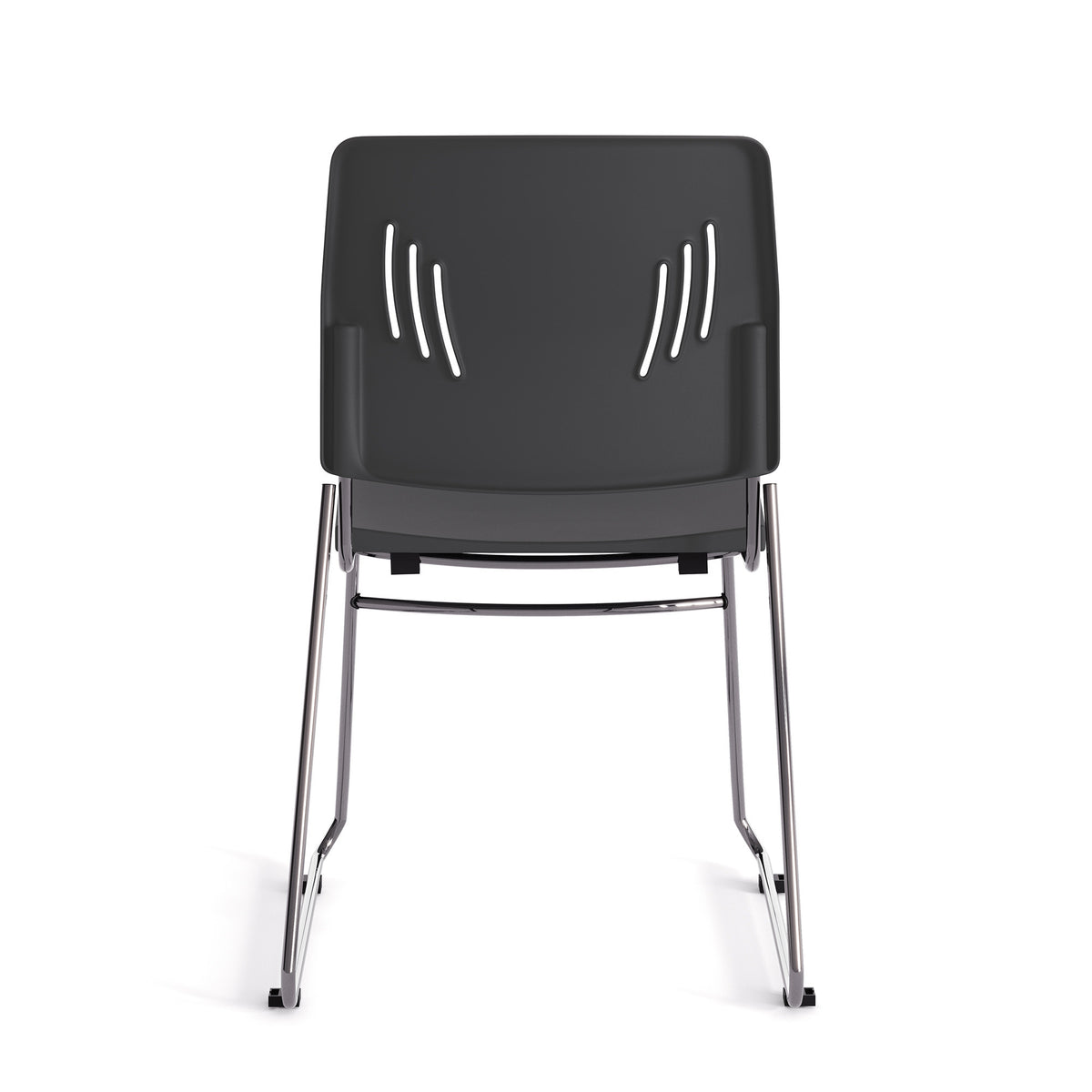 OSSN6015 - OfficeSource Stacked Armless Stackable Side Chair w/ Chrome Frame