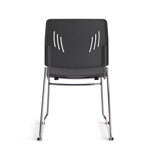 OSSN6015 - OfficeSource Stacked Armless Stackable Side Chair w/ Chrome Frame