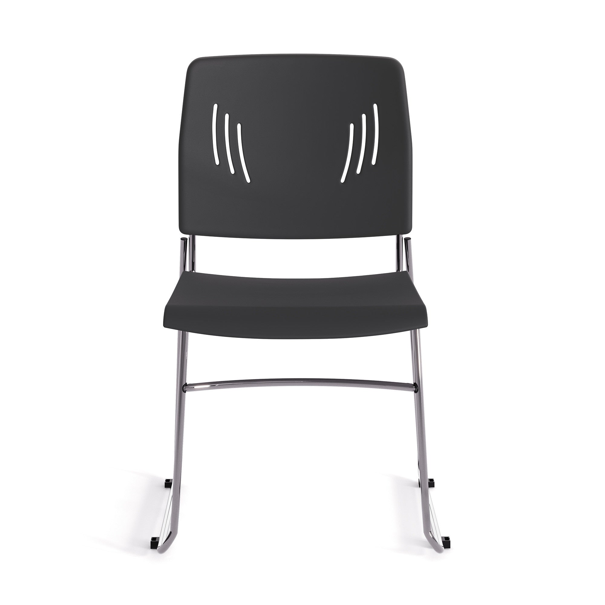 OSSN6015 - OfficeSource Stacked Armless Stackable Side Chair w/ Chrome Frame
