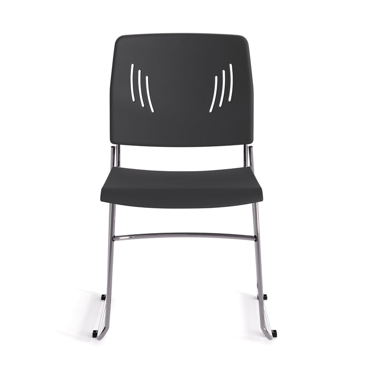 OSSN6015 - OfficeSource Stacked Armless Stackable Side Chair w/ Chrome Frame