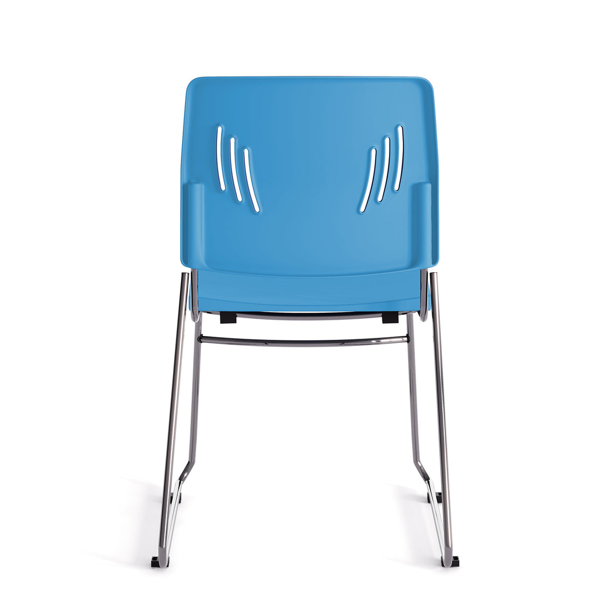 OSSN6015 - OfficeSource Stacked Armless Stackable Side Chair w/ Chrome Frame