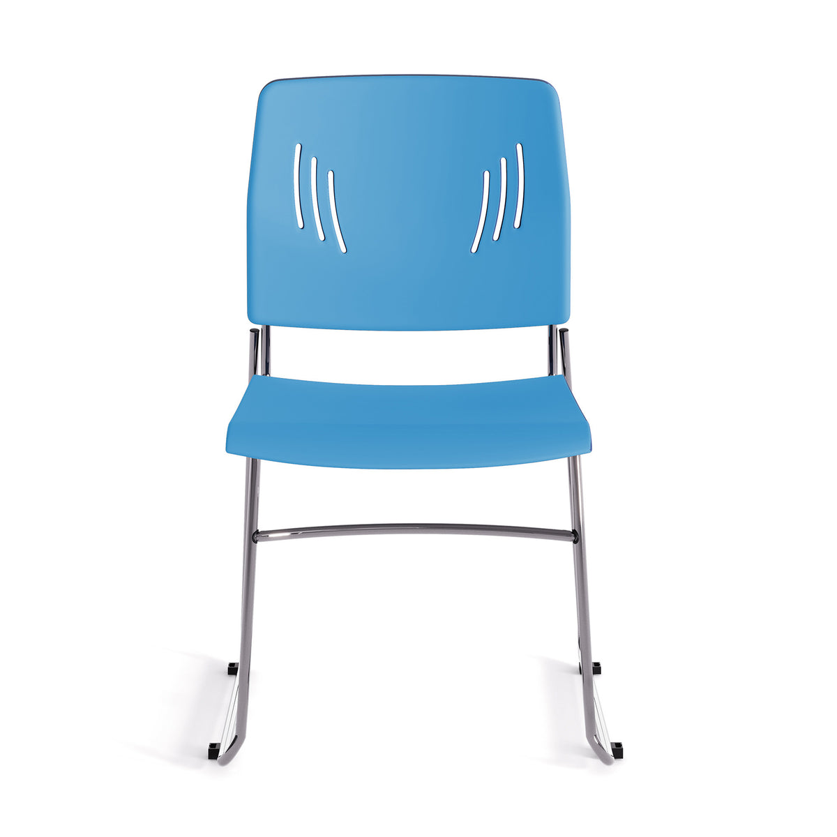 OSSN6015 - OfficeSource Stacked Armless Stackable Side Chair w/ Chrome Frame