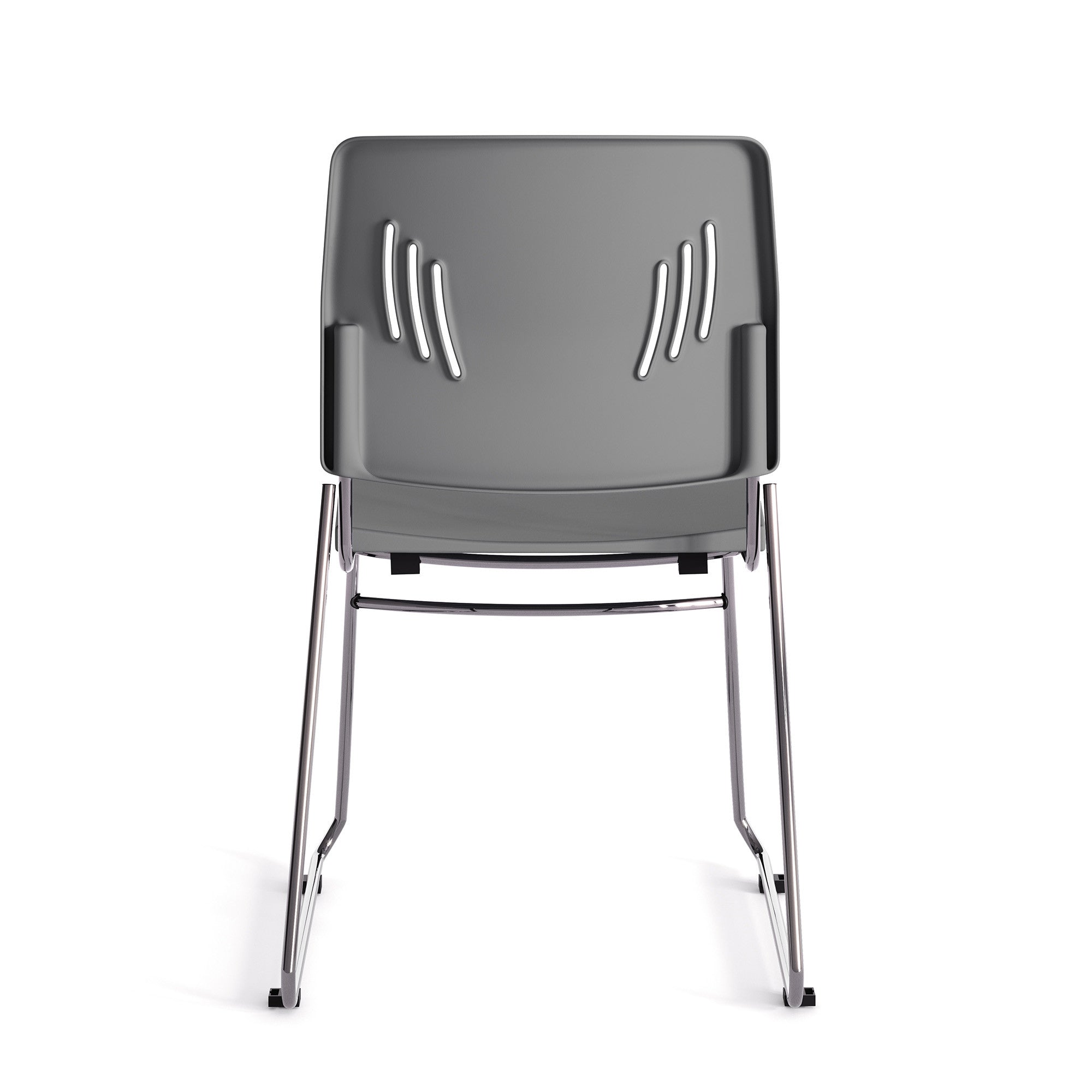 OSSN6015 - OfficeSource Stacked Armless Stackable Side Chair w/ Chrome Frame