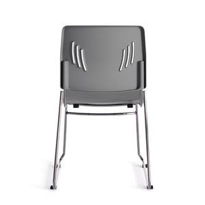 OSSN6015 - OfficeSource Stacked Armless Stackable Side Chair w/ Chrome Frame