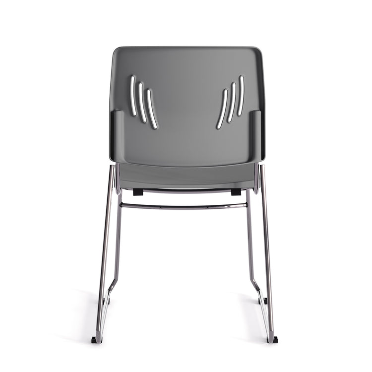 OSSN6015 - OfficeSource Stacked Armless Stackable Side Chair w/ Chrome Frame