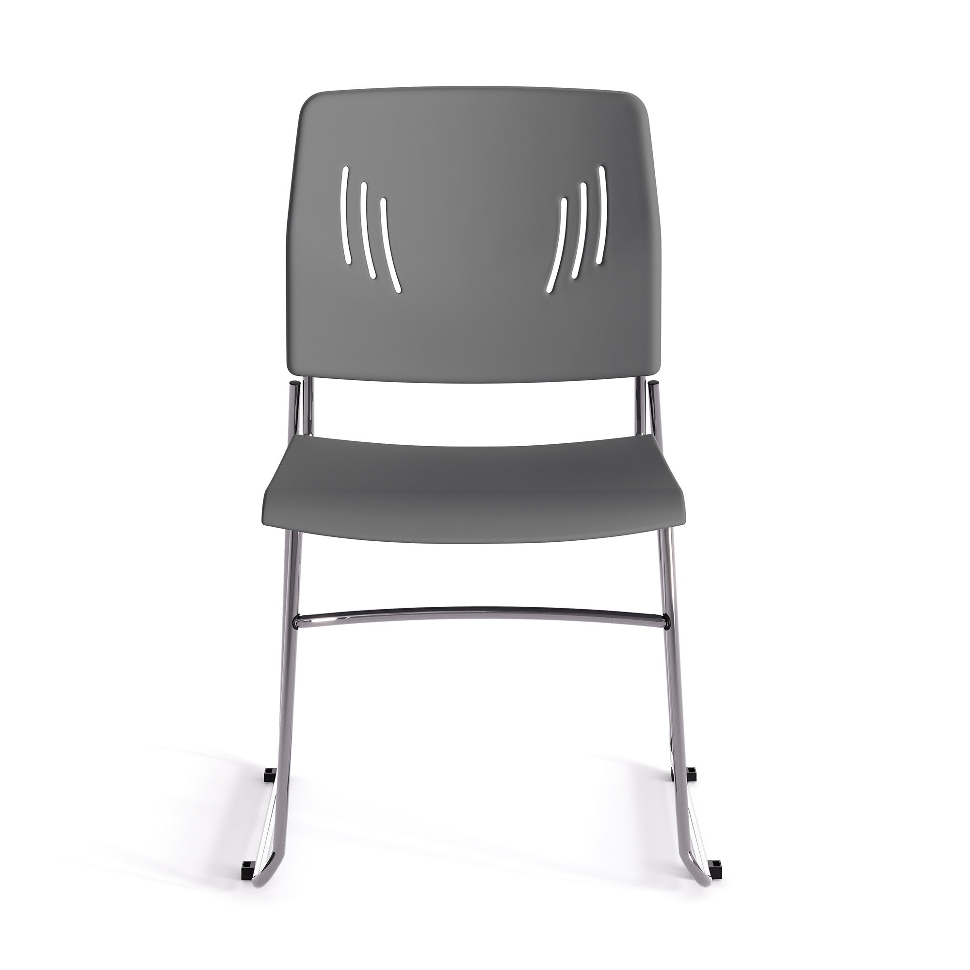 OSSN6015 - OfficeSource Stacked Armless Stackable Side Chair w/ Chrome Frame