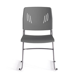 OSSN6015 - OfficeSource Stacked Armless Stackable Side Chair w/ Chrome Frame