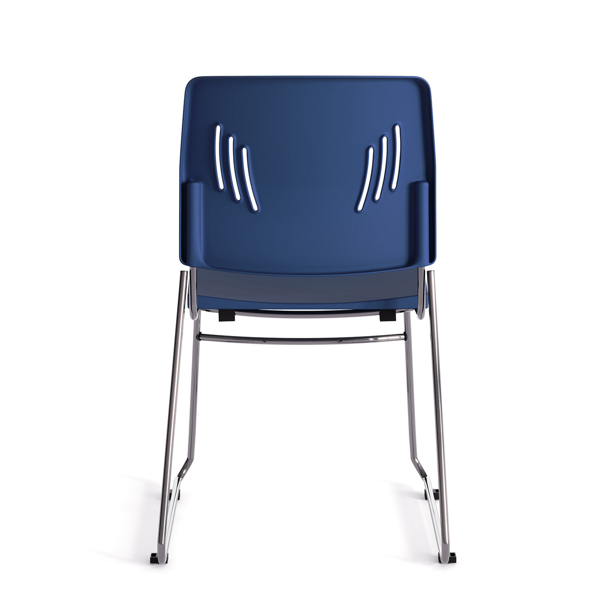 OSSN6015 - OfficeSource Stacked Armless Stackable Side Chair w/ Chrome Frame