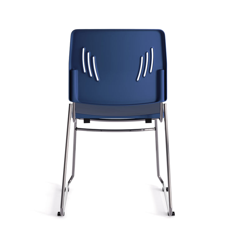 OSSN6015 - OfficeSource Stacked Armless Stackable Side Chair w/ Chrome Frame