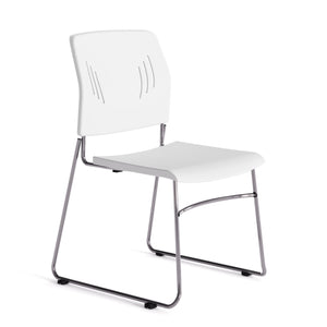 OSSN6015 - OfficeSource Stacked Armless Stackable Side Chair w/ Chrome Frame
