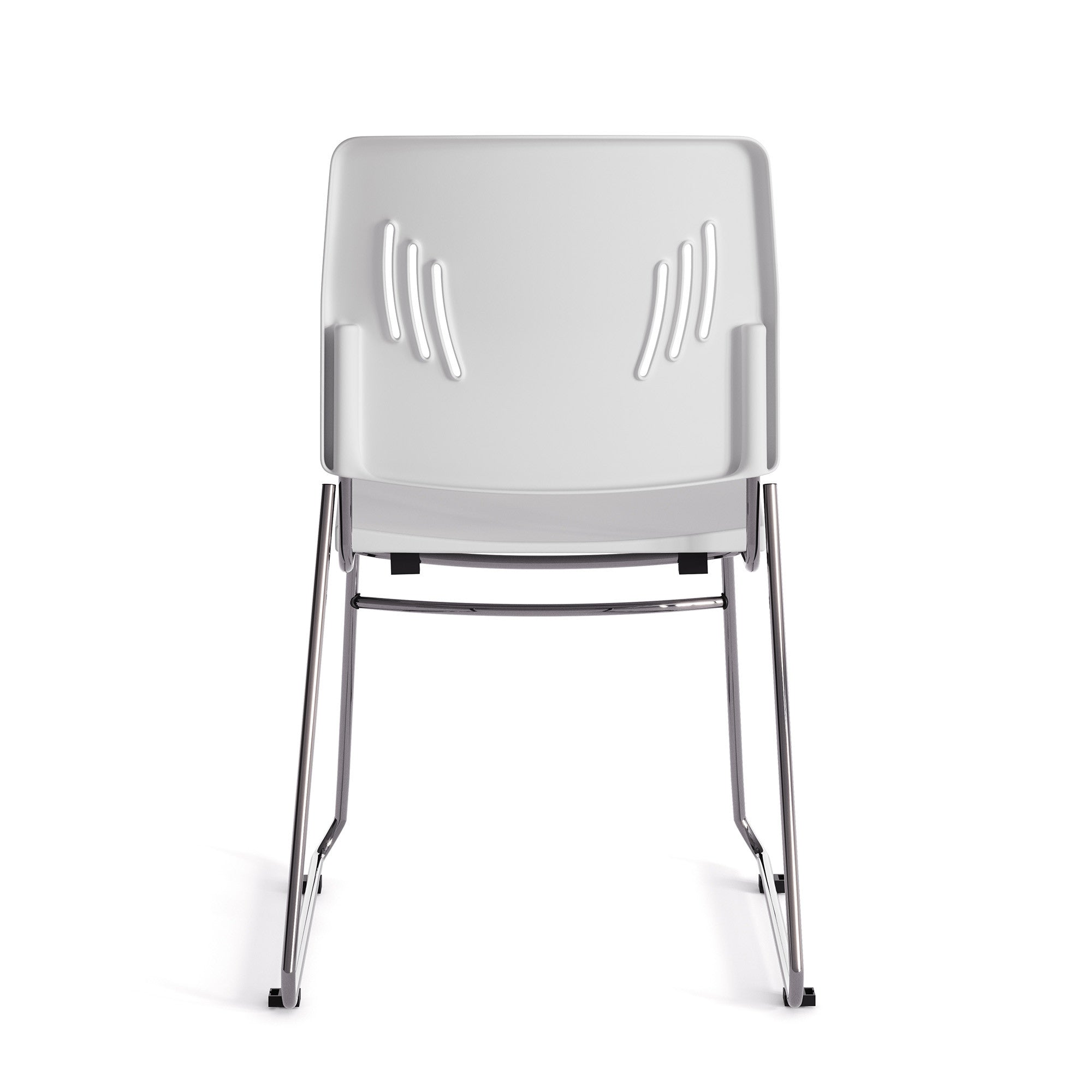 OSSN6015 - OfficeSource Stacked Armless Stackable Side Chair w/ Chrome Frame