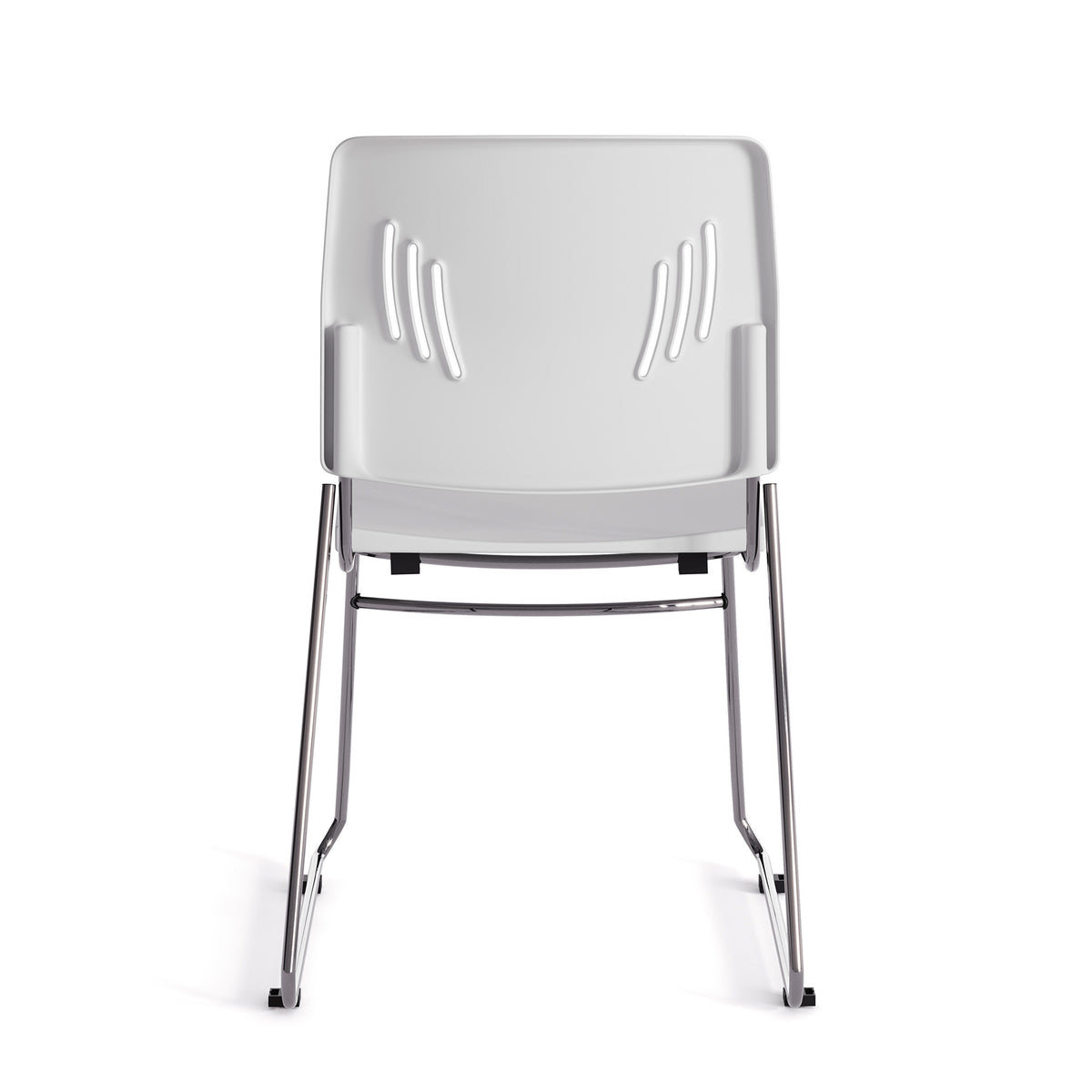 OSSN6015 - OfficeSource Stacked Armless Stackable Side Chair w/ Chrome Frame