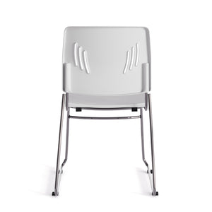 OSSN6015 - OfficeSource Stacked Armless Stackable Side Chair w/ Chrome Frame