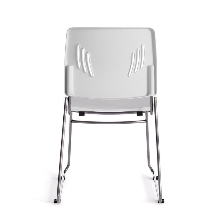 OSSN6015 - OfficeSource Stacked Armless Stackable Side Chair w/ Chrome Frame