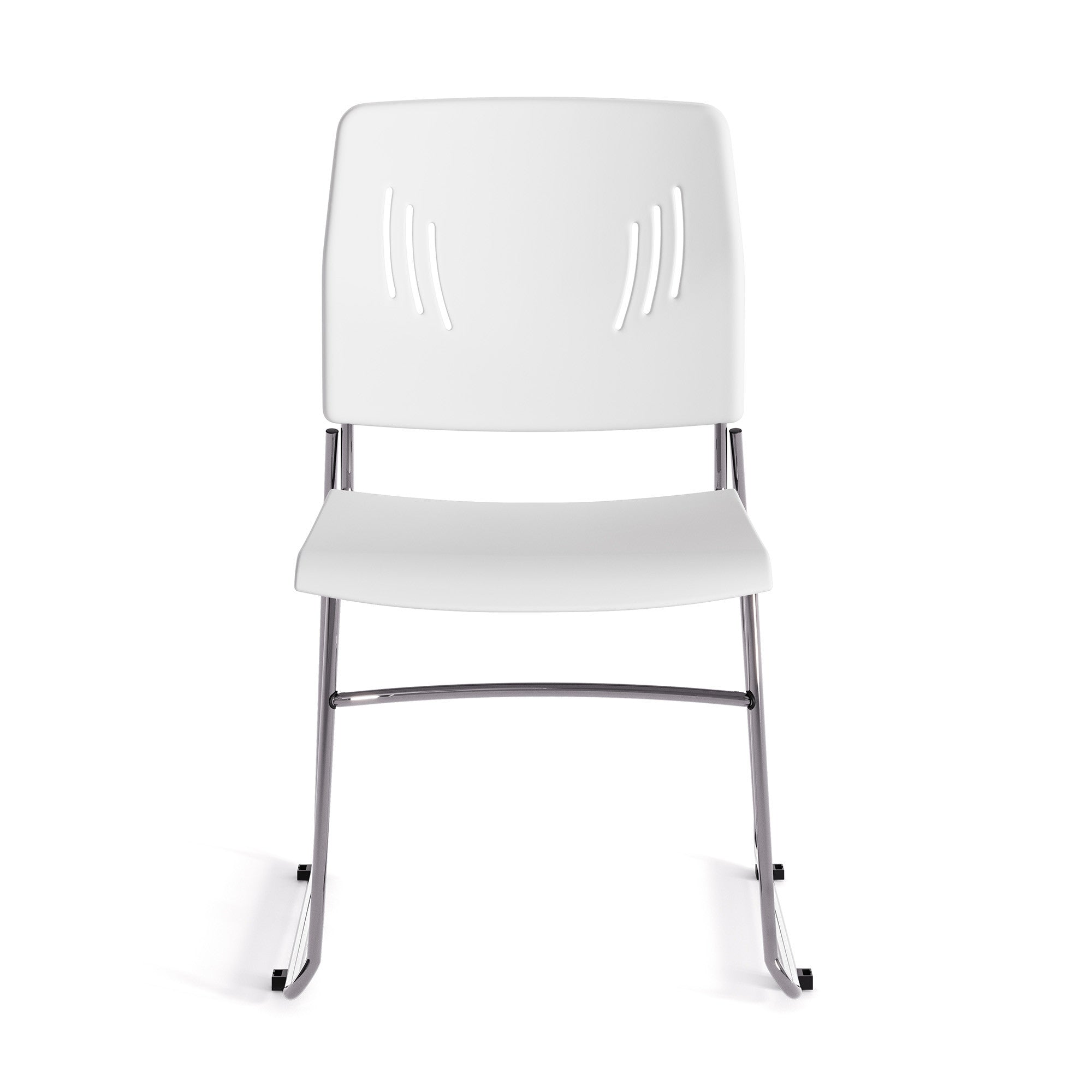 OSSN6015 - OfficeSource Stacked Armless Stackable Side Chair w/ Chrome Frame