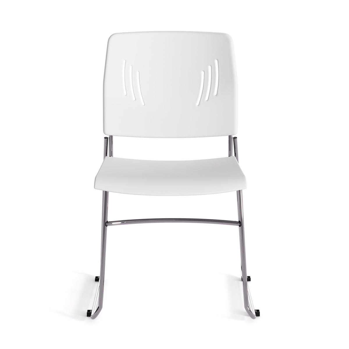 OSSN6015 - OfficeSource Stacked Armless Stackable Side Chair w/ Chrome Frame