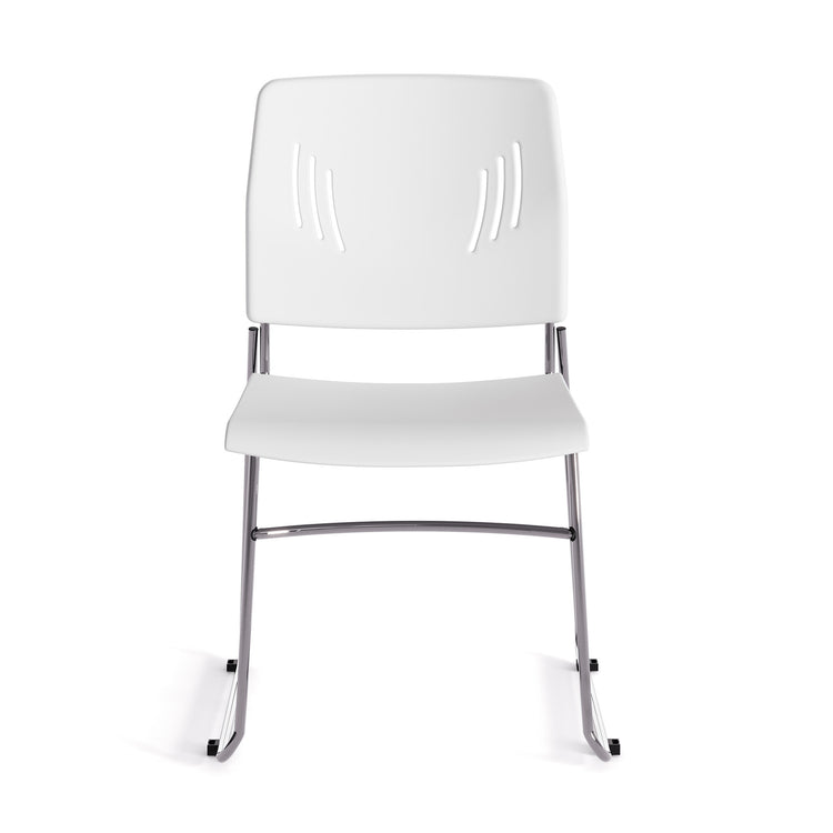 OSSN6015 - OfficeSource Stacked Armless Stackable Side Chair w/ Chrome Frame