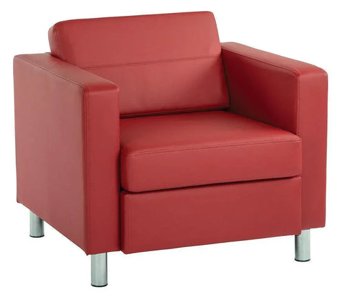 PAC51-D - Pacific Dillon Antimicrobial Arm Chair with Chrome Finish Legs by Office Star