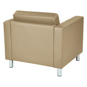 PAC51-D - Pacific Dillon Antimicrobial Arm Chair with Chrome Finish Legs by Office Star