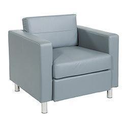 PAC51-V - Pacific Vinyl Arm Chair with Chrome Finish Legs by Office Star
