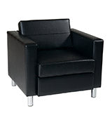 Load image into Gallery viewer, PAC51-V - Pacific Vinyl Arm Chair with Chrome Finish Legs by Office Star
