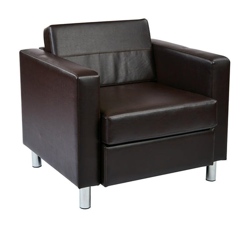 PAC51-V - Pacific Vinyl Arm Chair with Chrome Finish Legs by Office Star
